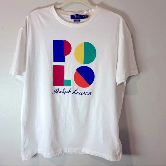 Polo fit Logo jersey T-Shirt by Ralph Lauren Men's White T-Shirt, Size Medium - Picture 4 of 8